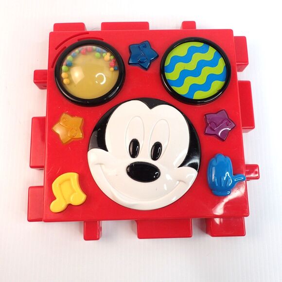 RARE! Mattel Disney Mickey Activity Cube REPLACEMENT Electronic Puzzle Block - Picture 1 of 6